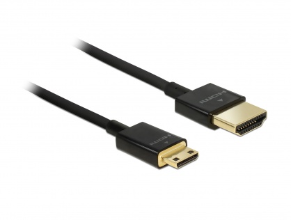 Cablu HDMI la mini HDMI-C T-T 3D 4K 1.5m Slim Premium, Delock 84777