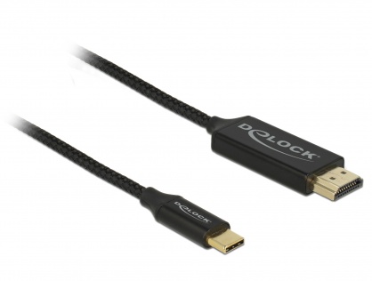 Cablu USB-C la HDMI (DP Alt Mode) 4K 60Hz T-T 1m coaxial, Delock 84904