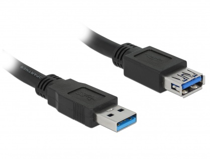 Cablu prelungitor USB 3.0 T-M 0.5m negru, Delock 85053
