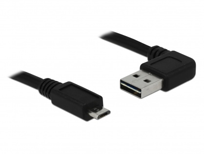Cablu EASY-USB 2.0-A la micro-B T-T unghi 0.5m, Delock 85163