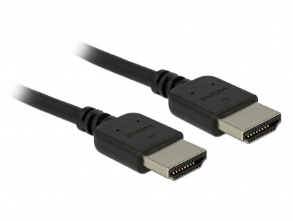 Cablu HDMI Premium Certificat 4K 60Hz 1.5m T-T Negru, Delock 85216