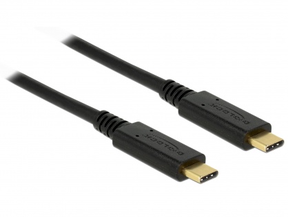Cablu USB 3.1 Gen2 Tip C la tip C T-T 0.5m 5A E-Marker, Delock 85529
