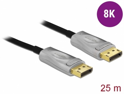 Cablu DisplayPort activ optic v1.4 8K@30Hz T-T 25m, Delock 85888