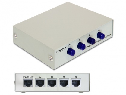 Switch Ethernet RJ45 10/100 Mb/s 4 Porturi manual, Delock 87588