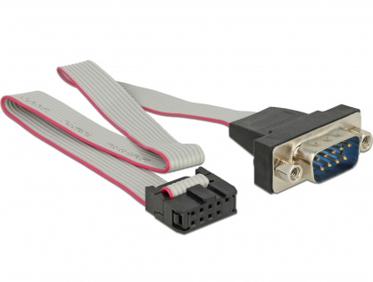 Cablu serial RS-232 pin header la DB9 tata 1:1 0.25m, Delock 89900