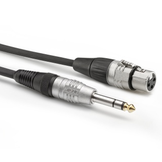 Cablu audio jack stereo 6.35mm la XLR 3 pini T-M 1.5m, HBP-XF6S-0150