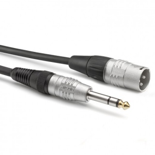 Cablu audio jack stereo 6.35mm la XLR 3 pini T-T 1.5m, HBP-XM6S-0150