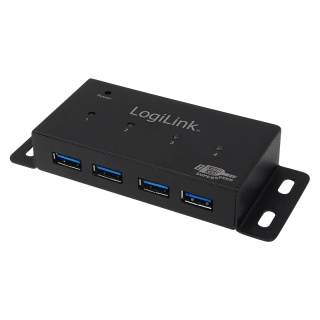 HUB cu 4 porturi USB 3.0 carcasa metalica, Logilink UA0149