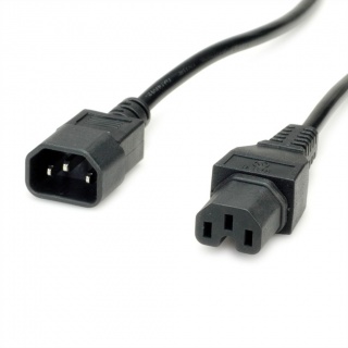 Cablu alimentare C14 - C15 Negru 0.5m , Value 19.99.1120