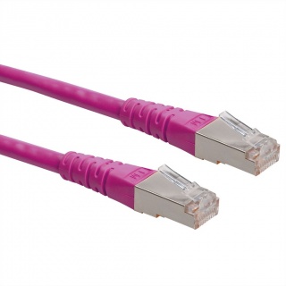 Cablu de retea S/FTP (PiMF) Cat.6 3m Roz, Roline 21.15.1359