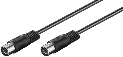 Cablu DIN 5 pini T-T 1.5m Negru, Goobay G50020