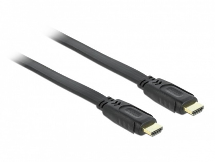 Cablu HDMI 4K 1.4 flat T-T ecranat 3m, Delock 82671
