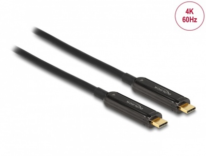 Cablu activ optic video USB type C 4K60Hz T-T 25m, Delock 84126