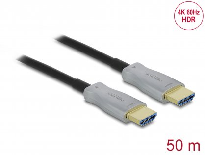 Cablu optic activ HDMI 4K60Hz HDR T-T 50m, Delock 84133
