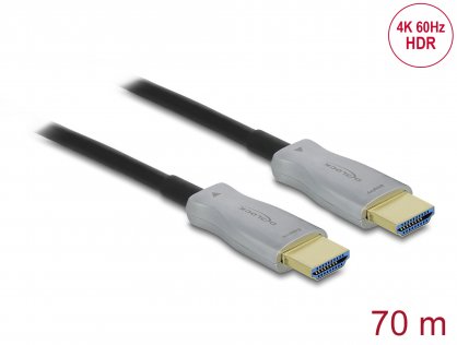 Cablu optic activ HDMI 4K60Hz HDR T-T 70m, Delock 84136