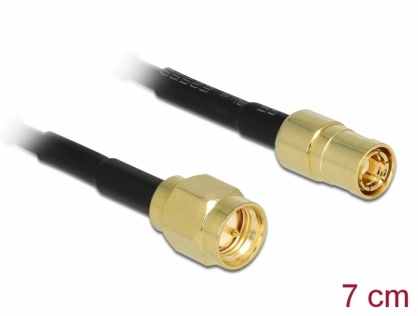 Cablu antena SMA plug la SMB Plug 70mm, Delock 88474