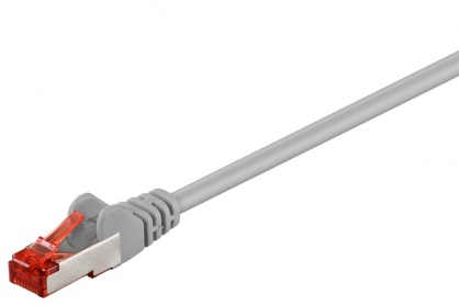Cablu de retea RJ45 CAT 6 S/FTP (PiMF) 0.15m Gri, Goobay G92455
