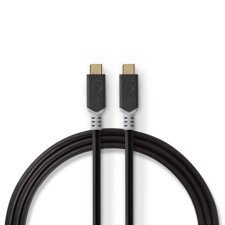 Cablu USB 3.2-C Gen 2 T-T 20Gb/s 5A/100W 1m, Nedis CCBW64020AT10