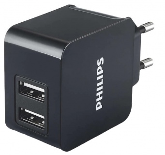 Incarcator priza 2 x USB-A 3.1A + cablu Lightning, Philips DLP2307V