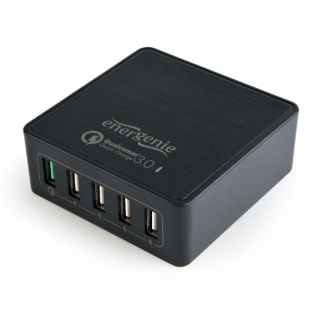 Incarcator priza 1 x USB Quick Charge 3.0 + 4 x USB, Energenie EG-UQC3-02