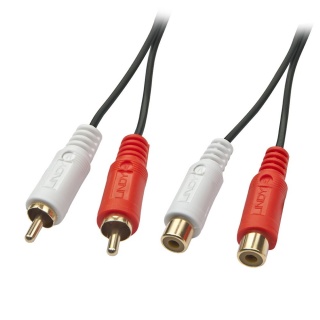 Cablu prelungitor audio 2 x RCA la 2 x RCA T-M 15m, Lindy L35675