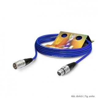 Cablu prelungitor XLR 3 pini T-M Albastru 15m, SGHN-1500-BL