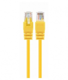 Cablu de retea RJ45 cat 5e UTP 0.25m Galben, Spacer SP-PT-CAT5-0.25M-Y