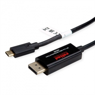 Cablu bidirectional USB type C la Displayport 4K60Hz T-T 2m, Roline 11.04.5958