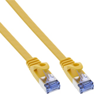 Cablu de retea RJ45 flat FTP Cat.6A 10m Galben, InLine IL71800Y
