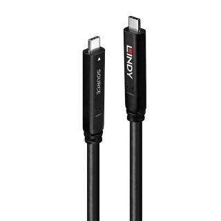 Cablu hybrid USB 3.2 Gen1 type C 4K30Hz/60W T-T 10m, Lindy L43333