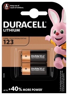 Set 2 buc baterie CR123 3V Lithium, Duracell