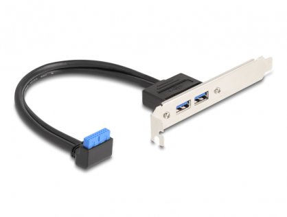 Bracket USB 3.2 pin header la 2 x USB-A 0.5m, Delock 83015