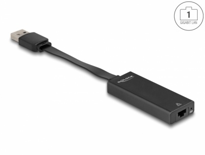 Adaptor USB 3.1-A la Gigabit LAN Slim, Delock 66245