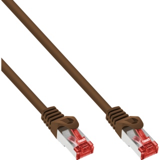 Cablu de retea RJ45 S/FTP PiMF Cat.6 3m Maro, InLine IL76403K