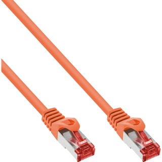 Cablu de retea RJ45 Cat.6 SFTP PiMF 0.25m Orange, InLine IL76422O