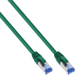 Cablu de retea RJ45 S/FTP PiMF Cat.6A LSOH 0.25m Verde, InLine IL76821G