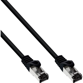 Cablu de retea RJ45 S/FTP PiMF Cat.8.1 LSOH 1m Negru, InLine IL78801S