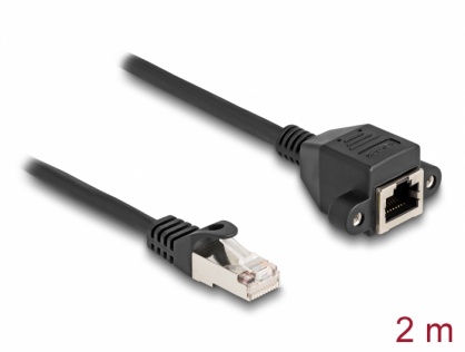 Cablu prelungitor SFTP RJ50 T-M 2m, Delock 80194