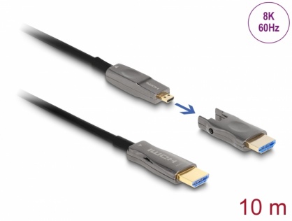 Cablu activ optic HDMI 5 in 1 8K60Hz/4K144Hz T-T 10m, Delock 86005