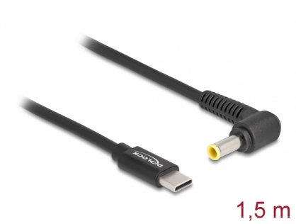 Cablu de alimentare laptop USB type C la Samsung 5.5 x 3.0 mm 20V/3A 1.5m, Delock 87980