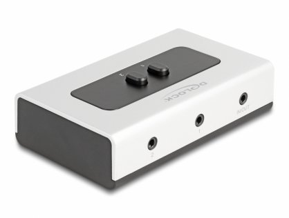 Switch audio jack 3.5mm 4 pini 2 porturi bidirectional, Delock 88061