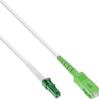 Cablu fibra optica Simplex FTTH LC/APC la SC/APC OS2 30m, InLine IL88430