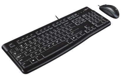 Kit tastatura + mouse USB Negru MK120, Logitech 920-002562