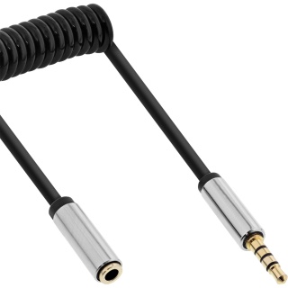 Cablu prelungitor audio jack stereo 3.5mm 4 pini T-M 1m, InLine 99281