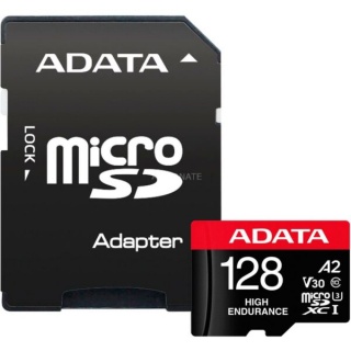 Card de memorie micro SDXC High Endurance 128Gb clasa 10 UHS-I U3, ADATA AUSDX128GUI3V30SHA