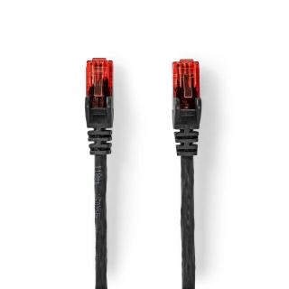 Cablu de retea de exterior UTP Cat.6 20m Negru, Nedis CCGP85900BK200