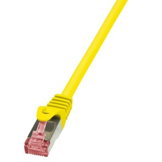 Cablu de retea RJ45 S/FTP cat.6 0.25m LSOH Galben, Logilink CQ2017S
