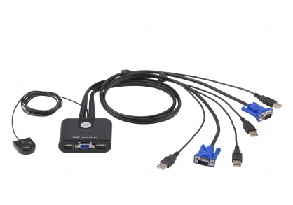 Distribuitor KVM USB VGA 2 porturi, ATEN CS22U