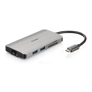 Docking station USB type C la HDMI/Gigabit/3xUSB-A/card reader + PD 100W, D-LINK DUB-M810