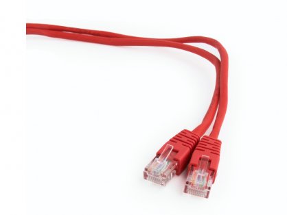 Cablu UTP Cat.5e 0.25m Rosu, Gembird PP12-0.25M/R